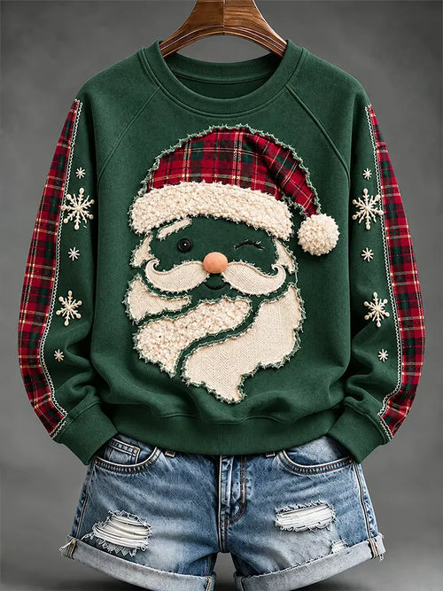 Women's Casual Christmas Print Long-Sleeved Sweatshirt