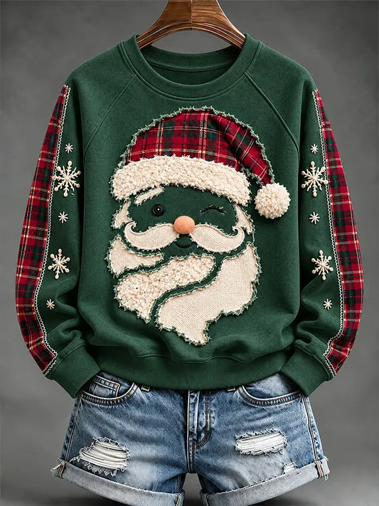 Women's Casual Christmas Print Long-Sleeved Sweatshirt