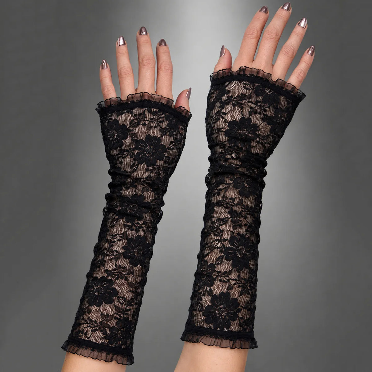 Women's Halloween Witch Cos Half Finger Lace Gloves