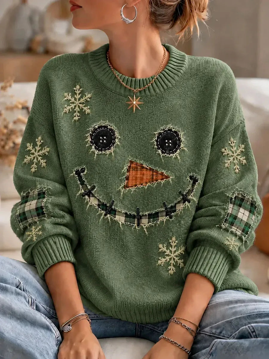 Women'S Snowman Casual Knitted Top