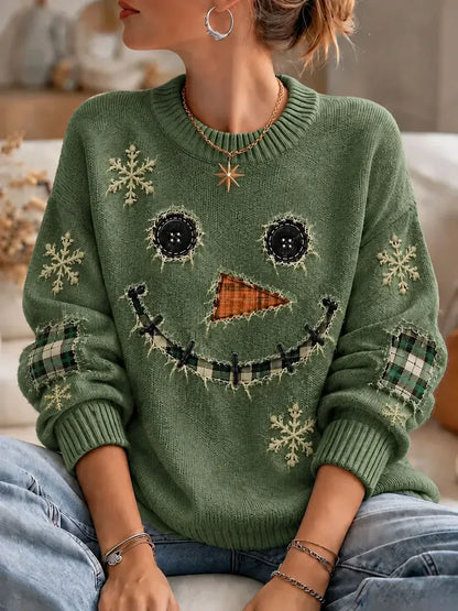 Women'S Snowman Casual Knitted Top
