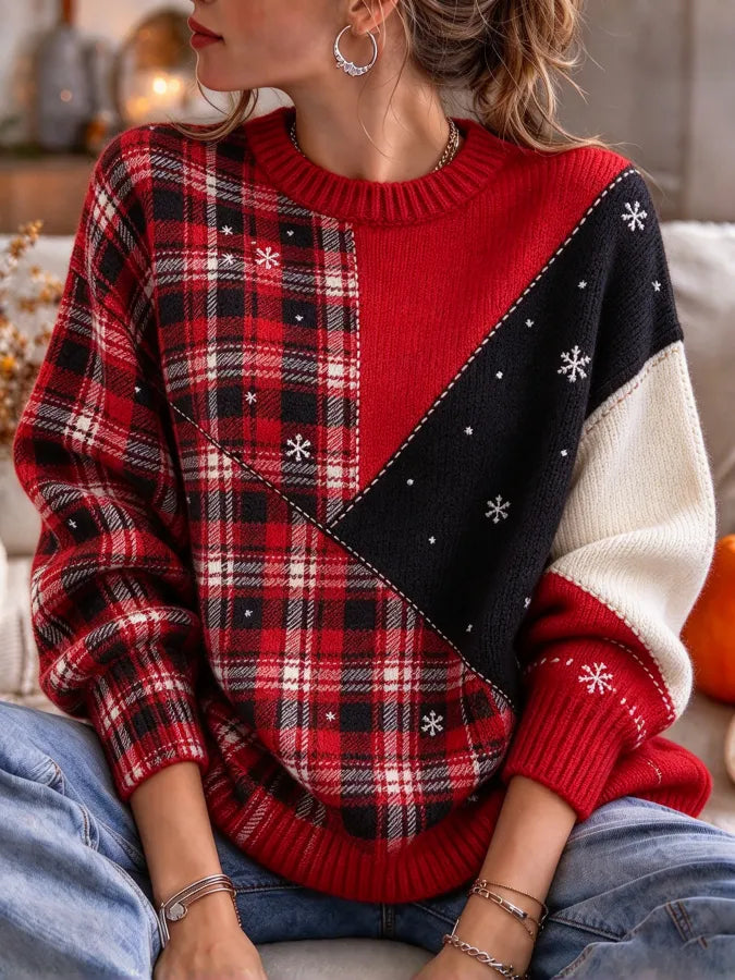 Women's Classic Retro Christmas Round Neck Top