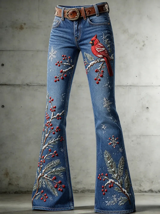 Women'S Christmas Theme Skinny Jeans