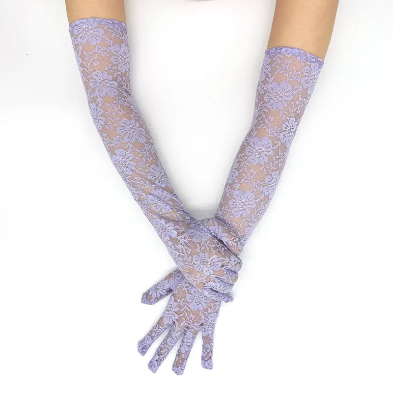Women's Halloween Witch Cos Lace Gloves