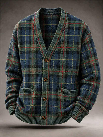 Men'S Western Style Striped Cardigan