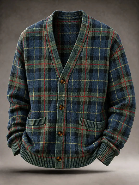 Men'S Western Style Striped Cardigan