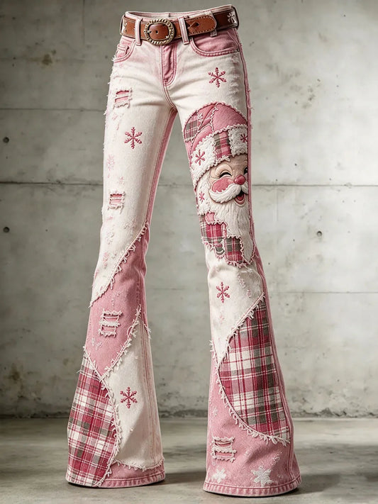 Ladies' Christmas Pink Jeans
