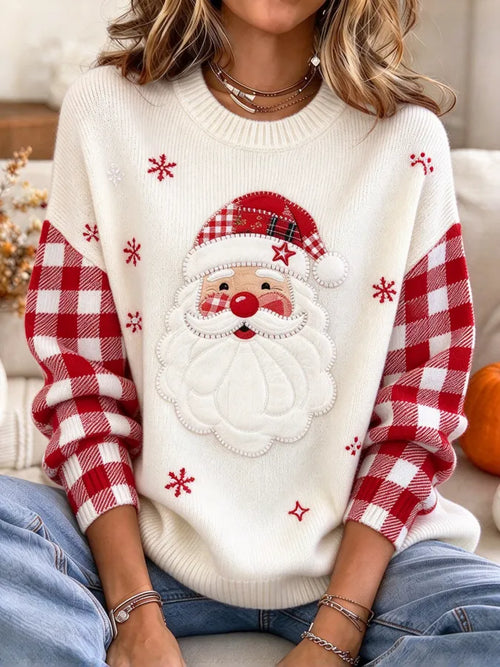 ✨Early Bird Christmas | Buy 3, Get 20% Off the Lowest-Priced Item✨Women'S Retro Christmas Round Neck Top