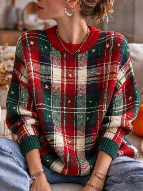 Women's Classic Retro Christmas Round Neck Top