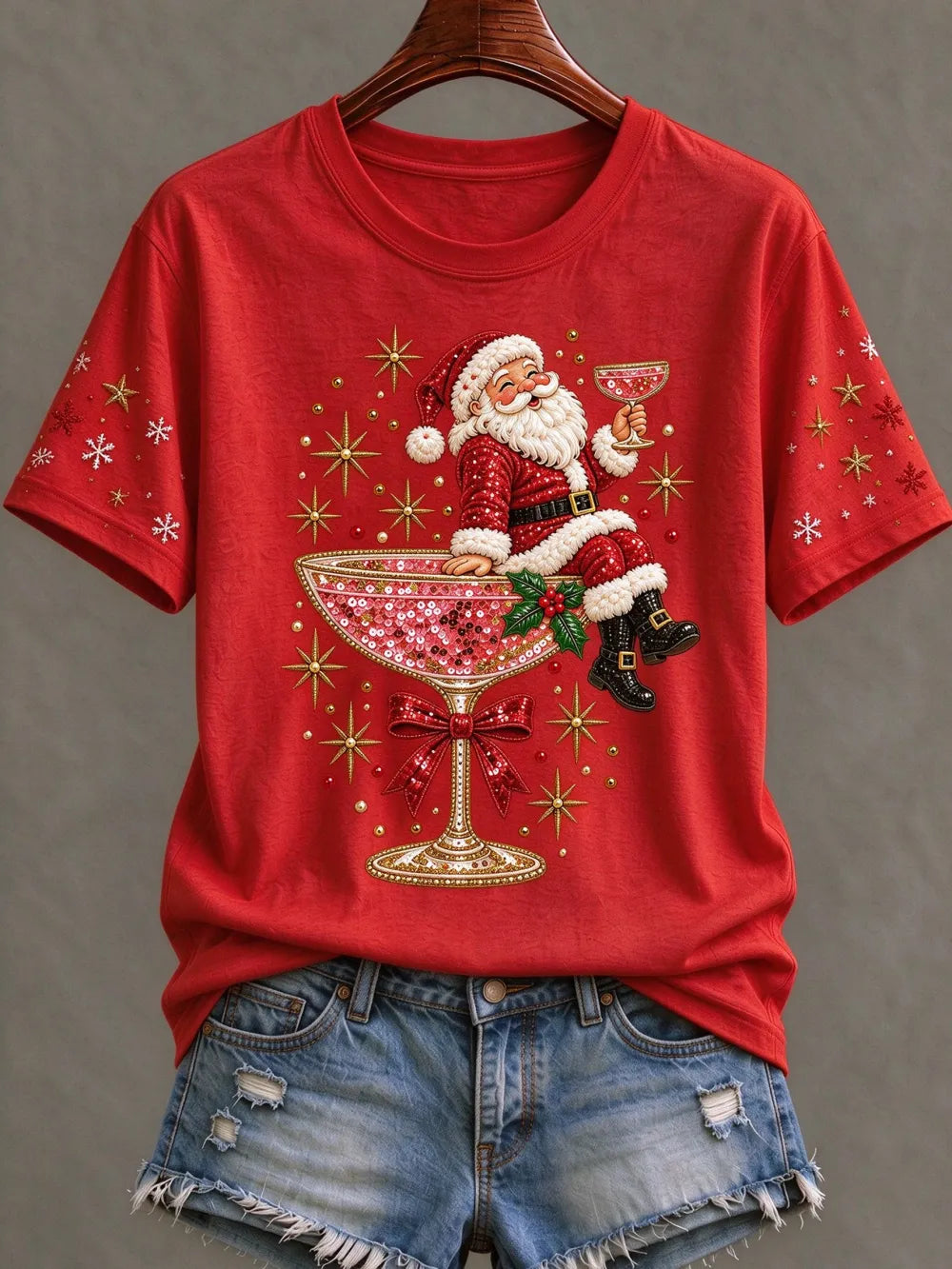 Women'S Christmas Print T-Shirt