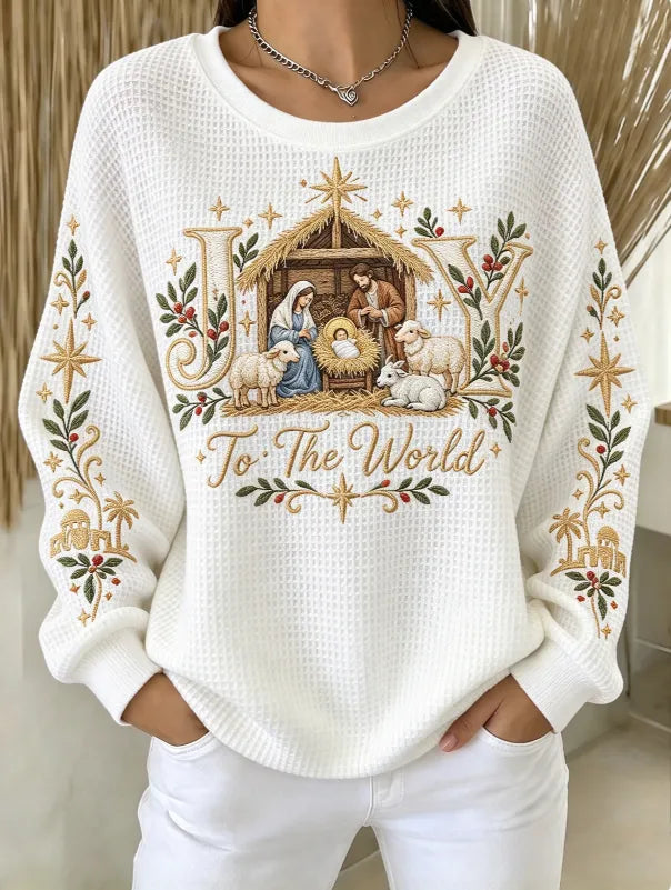 Women's Retro Christmas Print Hoodie