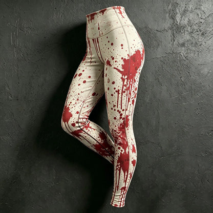 Women's Halloween Bloodstain Print Leggings