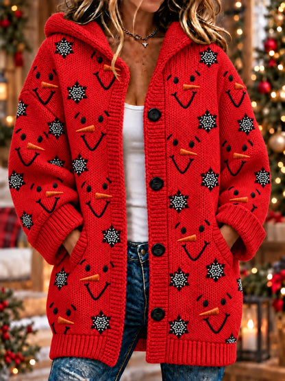 Women'S Christmas Print Casual Cardigan