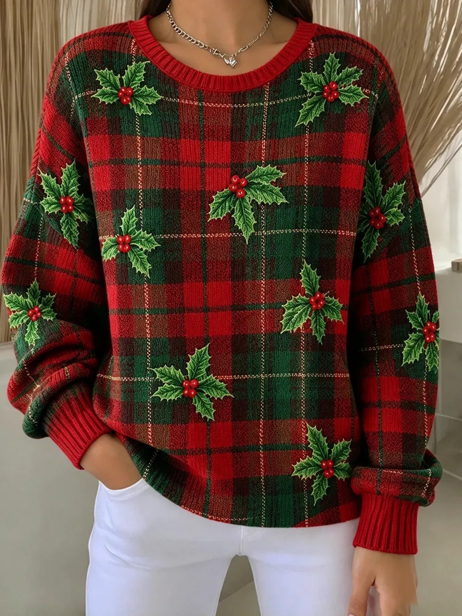 Women'S Christmas Printed Casual Knitted Top