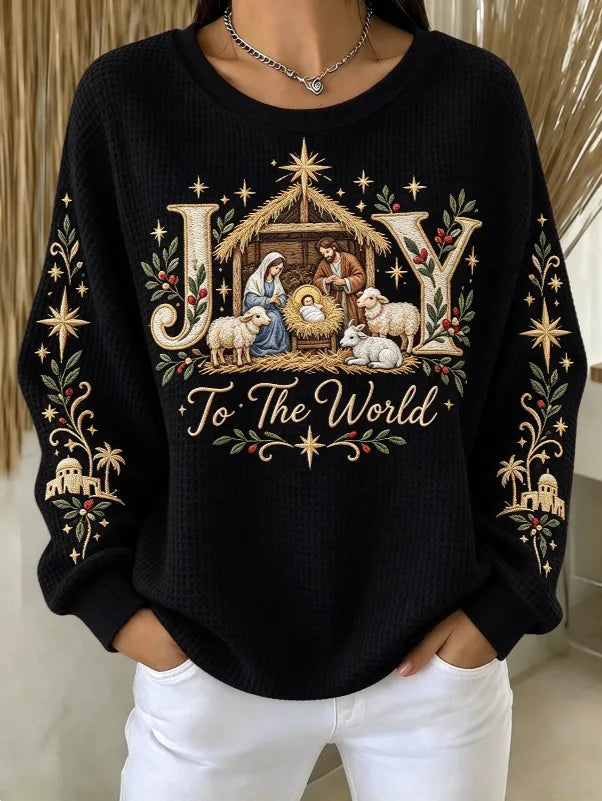 Women's Retro Christmas Print Hoodie