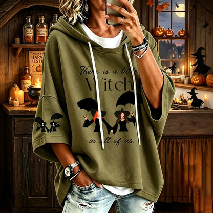 Women's Halloween-themed Printed Hoodie