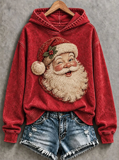 Women'S Santa Claus Printed Hoodie