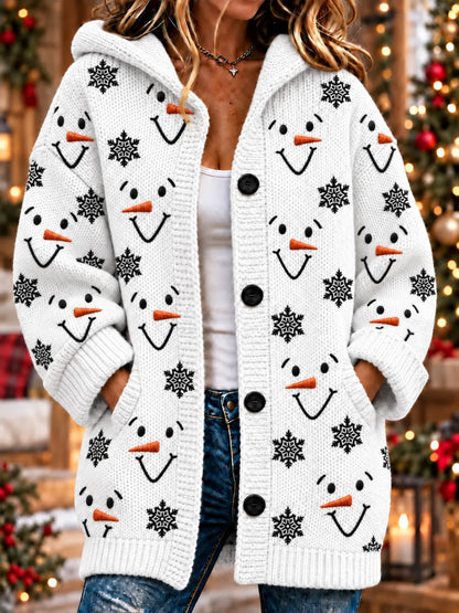 Women'S Christmas Print Casual Cardigan