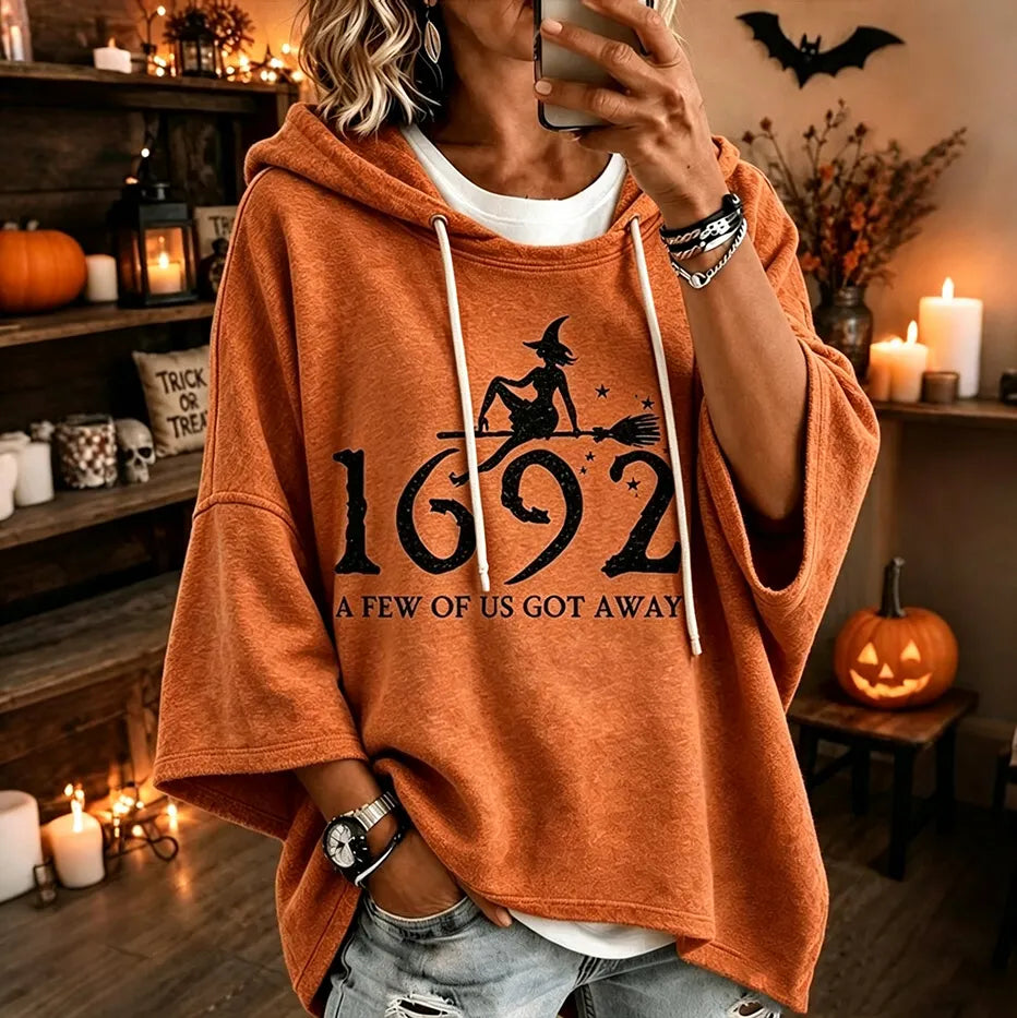 Women's Retro Halloween Print Comfortable Warm Sweatshirt