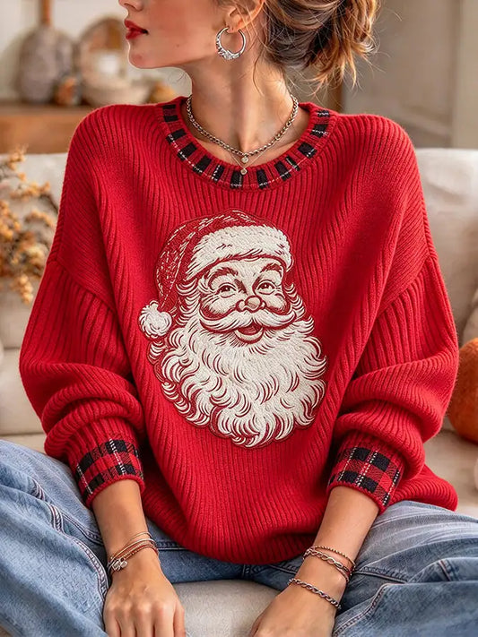 Women'S Casual Print Knit Top