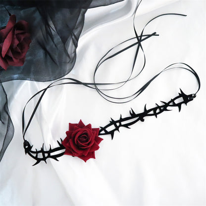 Vintage Rose & Thorns Gothic Choker