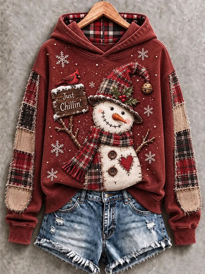 Women'S Christmas Printed Casual Hoodie